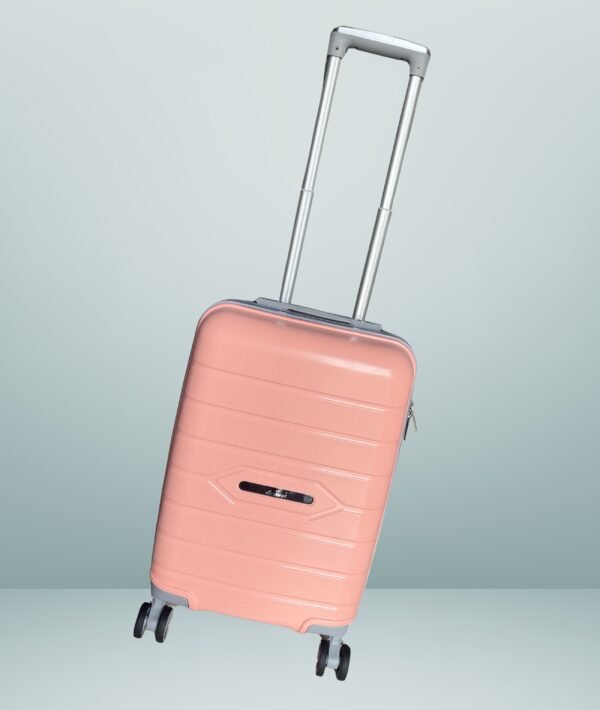 Hard Sided Polypropylene Trolley Bag 55CM | Pink