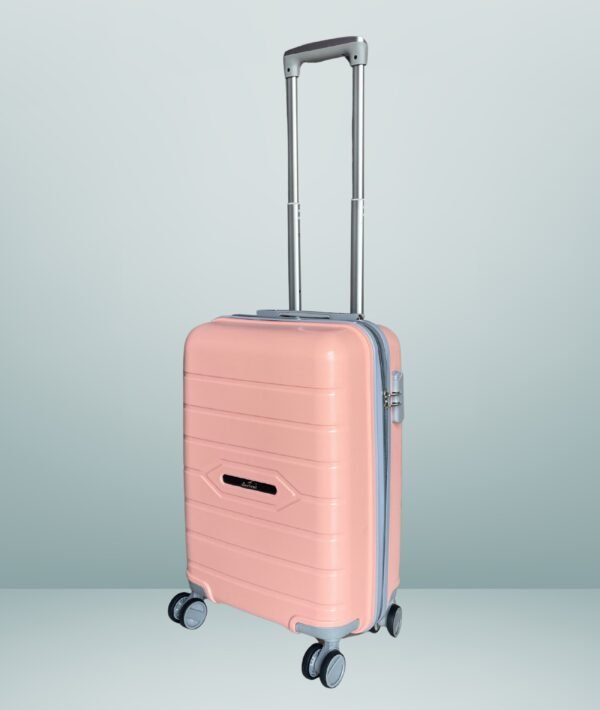 Hard Sided Polypropylene Trolley Bag 55CM | Pink