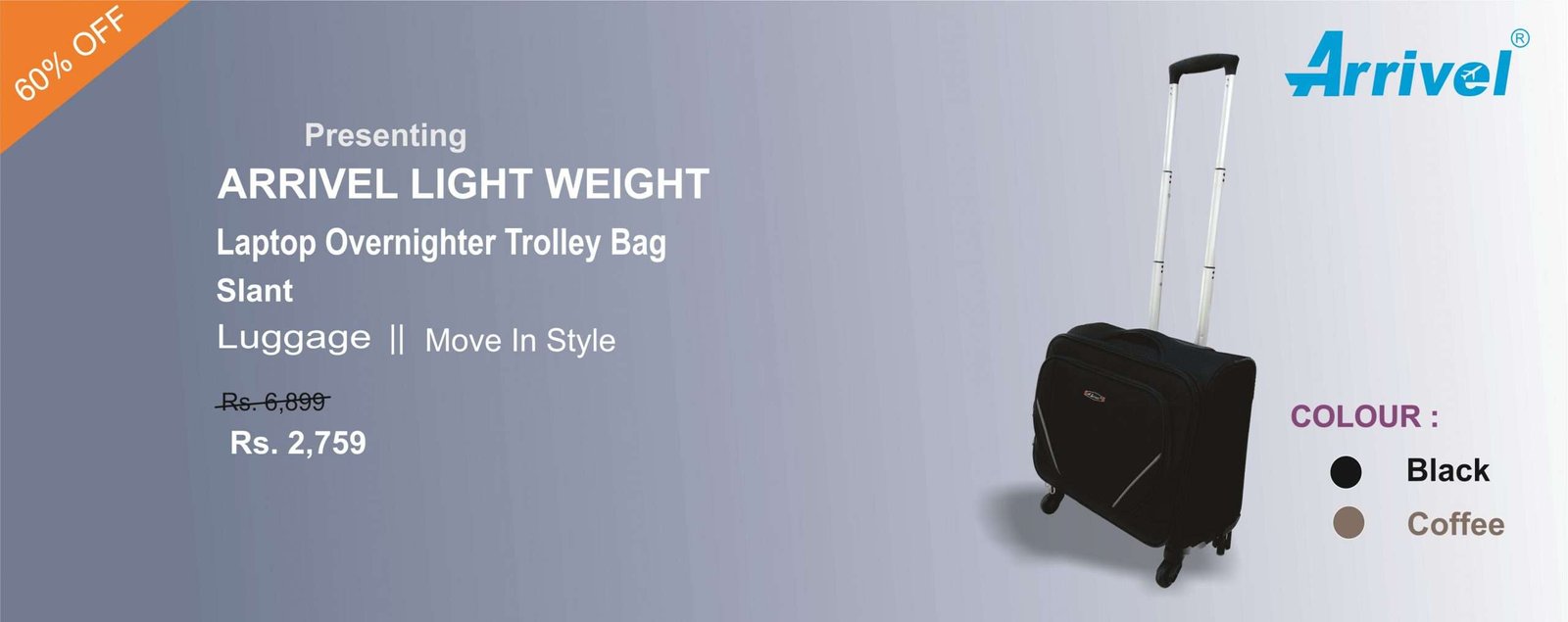 Laptop overnighter trolley clearance bag