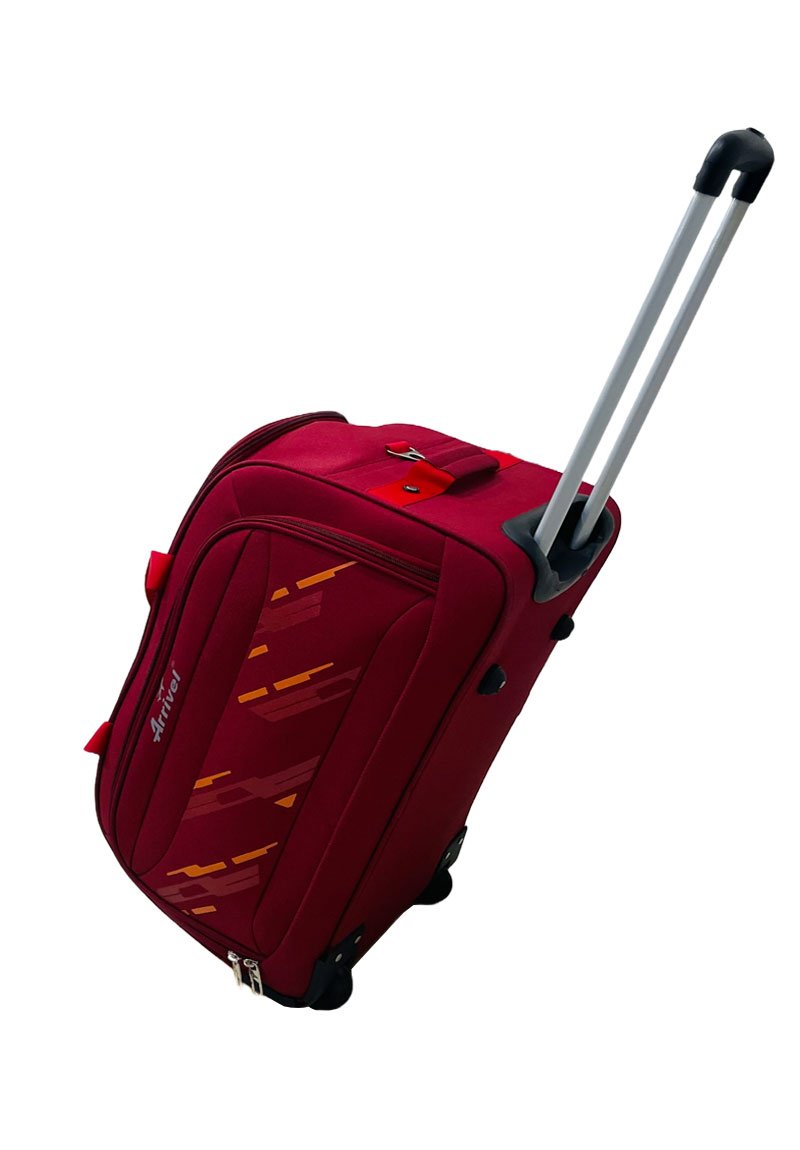 Small Cabin Luggage Trolley Bag (17 inch) - Overnighter Trolley | USB  Charging Port | 4 Wheels - Rust