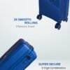 Hard Trolley Bag With Matching Colour Accessories and TSA Lock  56CM (Blue)