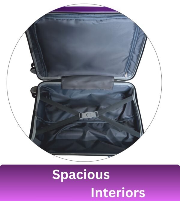Hard Sided Trolley Bag & Luggage  55CM (Purple)