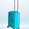 Small Cabin & Check-in Set (55 cm) 8 Wheels - Hard Sided Trolley Bag (Teal)
