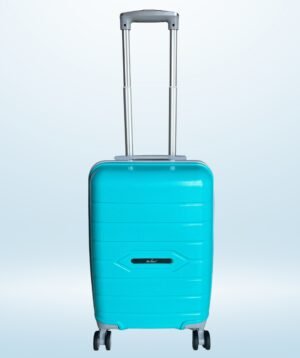 Small Cabin & Check-in Set (55 cm) 8 Wheels - Hard Sided Trolley Bag (Teal)