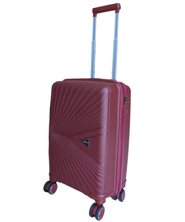 Hard Luggage With Matching Colour Trolley Bag (Mehroon) 55CM