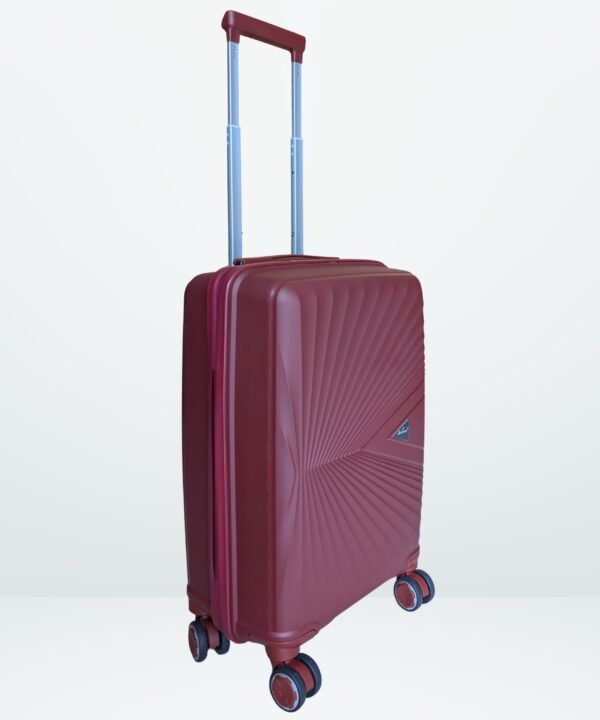 Hard Luggage With Matching Colour Trolley Bag (Mehroon) 55CM
