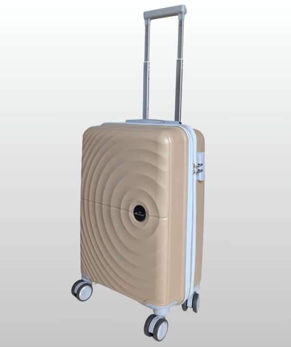Hard Sided Trolley Bag & Suitcase 55CM (Coffee)