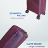 Hard Luggage With Matching Colour Trolley Bag (Mehroon) 55CM