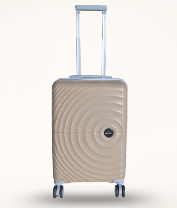 Hard Sided Trolley Bag & Suitcase 55CM (Coffee)