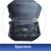 Hard Sided Trolley Bag & Suitcase 55CM (Coffee)