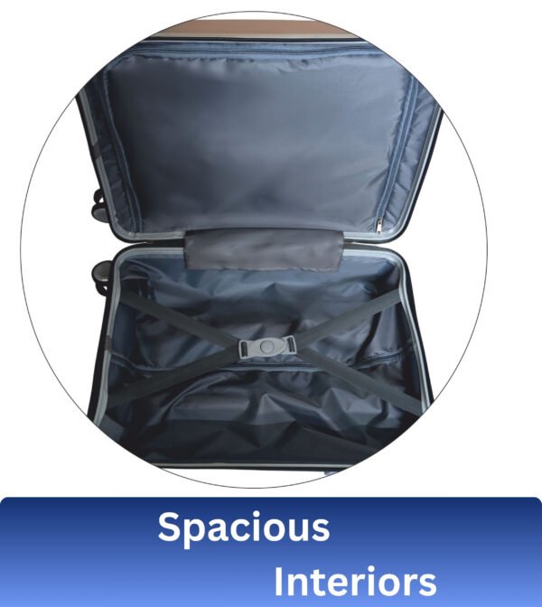 Hard Sided Trolley Bag & Suitcase 55CM (Coffee)