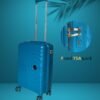Hard Sided Travel Trolley Bag With Matching Color (C Green)