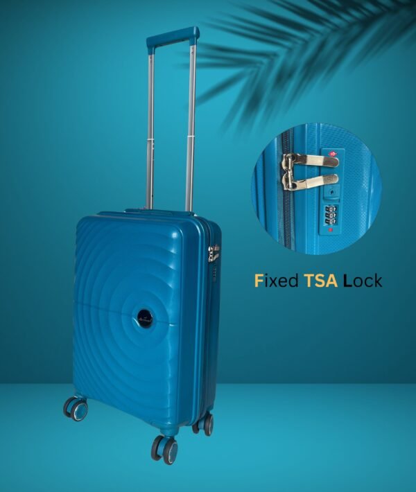 Hard Sided Travel Trolley Bag With Matching Color (C Green)