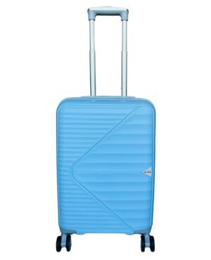 Hard Sided Trolley Bag | Travel Luggage (Sky Grey | 55CM)