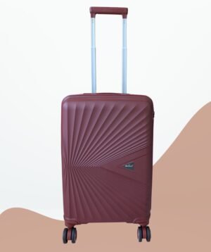 Hard Luggage With Matching Colour Trolley Bag (Mehroon) 55CM