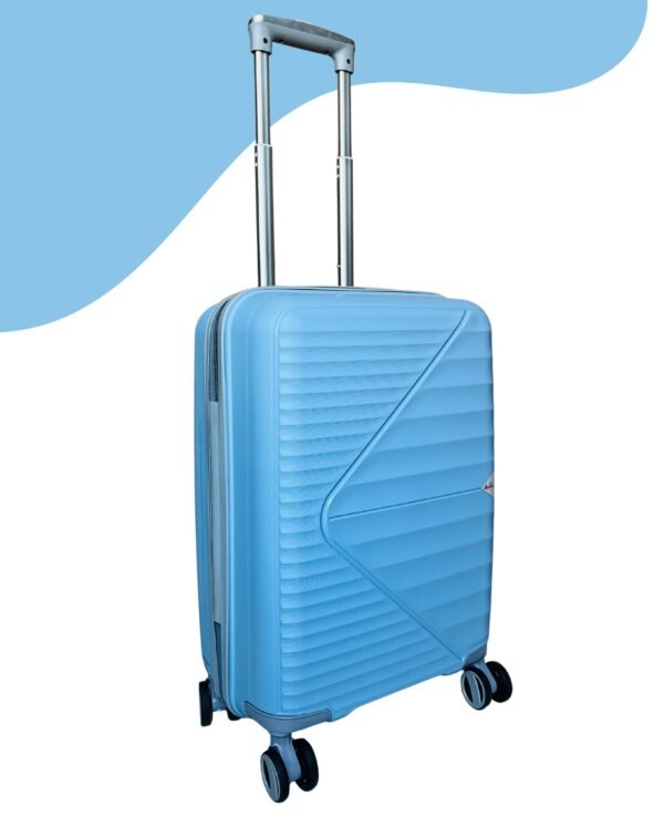 Skygrey-2 Hard Sided Trolley Bag | Travel Luggage (Sky Grey | 55CM)