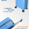 Skygrey5 Hard Sided Trolley Bag | Travel Luggage (Sky Grey | 55CM)