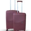 Hard Sided Trolley Bag With Matching Colour (Mehroon) Set 20/24 Inch
