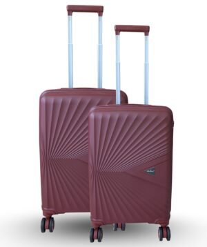 Hard Sided Trolley Bag With Matching Colour (Mehroon) Set 20/24 Inch